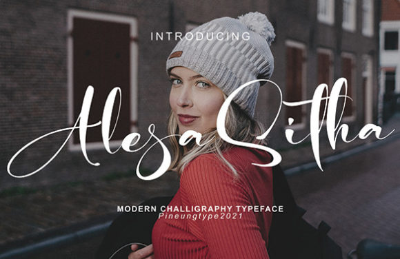 Alesa Sitha Script Font for Elegant Branding