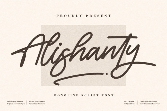 Alishanty Script Font for Small Business Branding