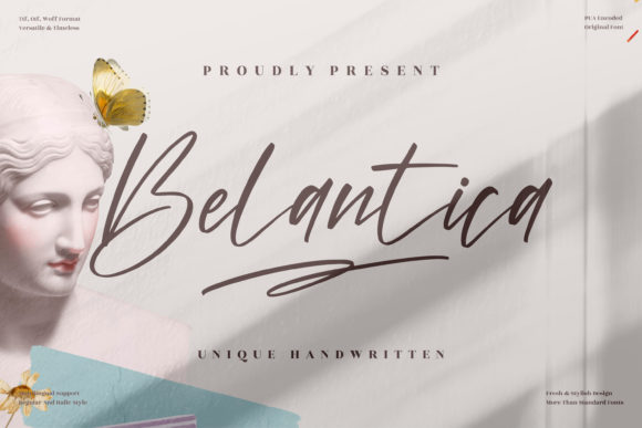 Belantica Script Font for Elegant Campaign Design