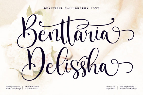 Benttaria Delissha: A Romantic Script Font for Handmade Elegance