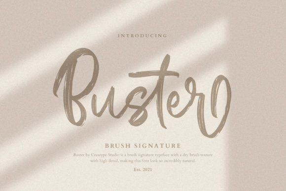 Buster Brush Signature Font for Playful, Elegant Branding