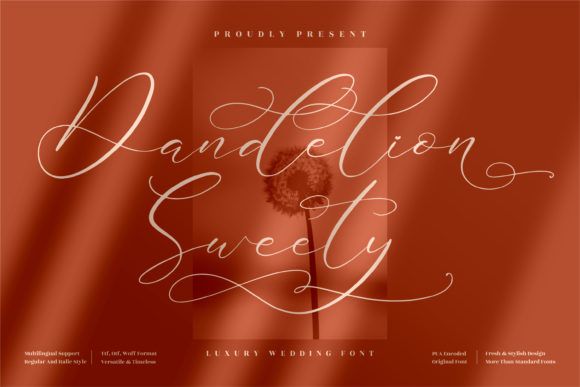 Dandelion Sweety: A Refined Script Handwritten Font for Editorial Elegance