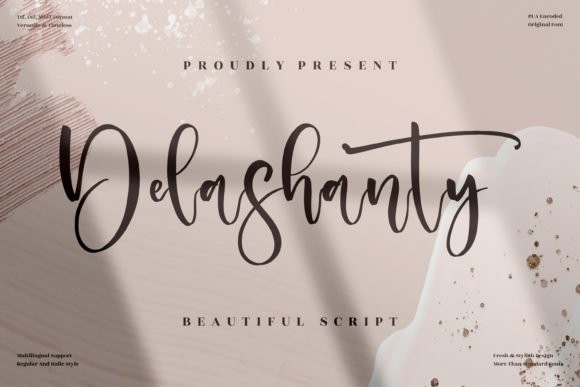 Delashanty Font: A Graceful Script Handwritten Typeface for Elegant Design