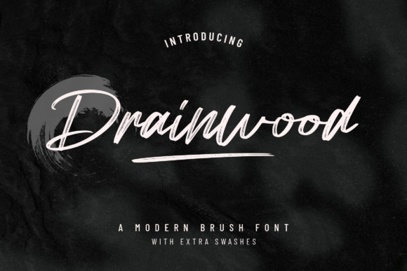 Drainwood: A Cursive Script Font for Elegant Editorial Moments
