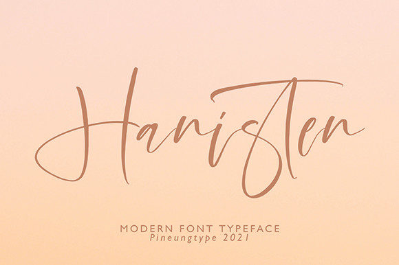 Hanisten: A Graceful Script Font for Editorial Elegance