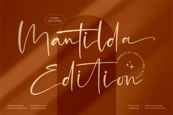 Mantilda Edition Script Font for Elegant Branding