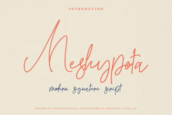 Meshypota: A Stylish Script Font for Modern Branding