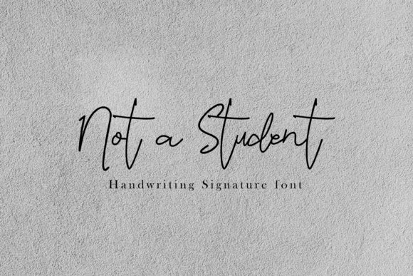 Not a Student Font: Delicate Script for High-Engagement Branding