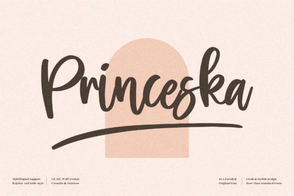 Princeska: A Whimsical Script Font for Editorial Charm