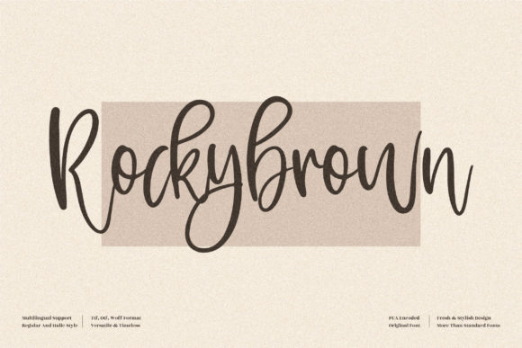 Rockybrown: A Whimsical Script Font for Campaigns That Feel Human