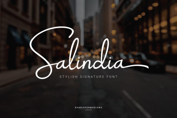 Salindia Script Font for Elegant Handmade Branding