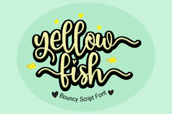 Yellow Fish Script Font for Playful Brand Identity Design